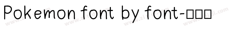 Pokemon font by font字体转换